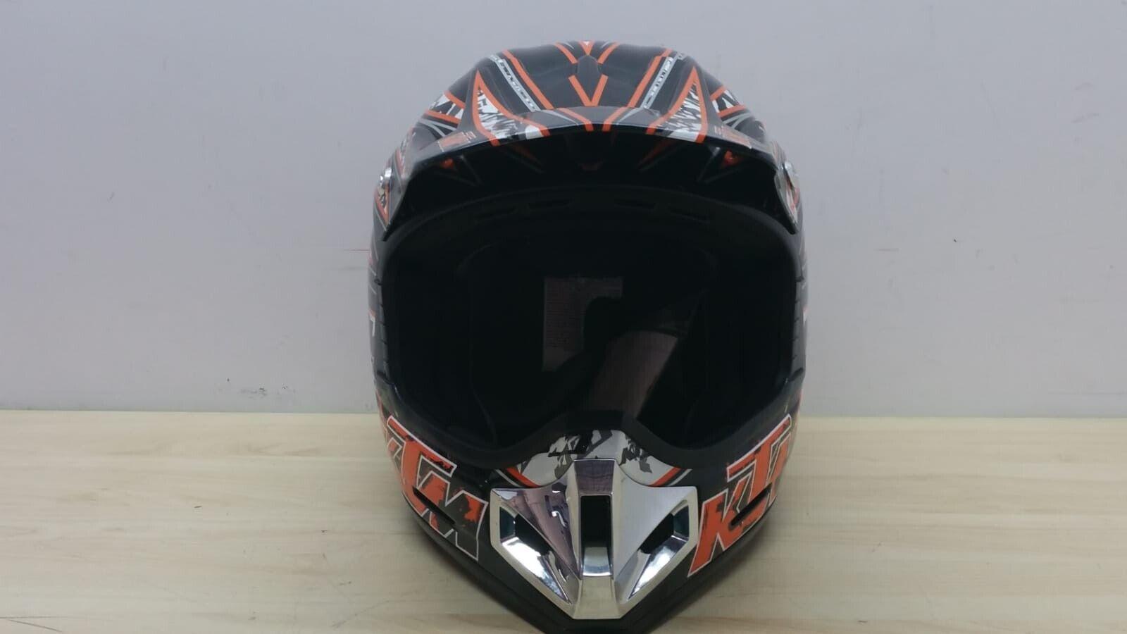 ktm casco da cross enduro hjc ktm racing pro helmet nero arancio tg. m 142 - foto 6
