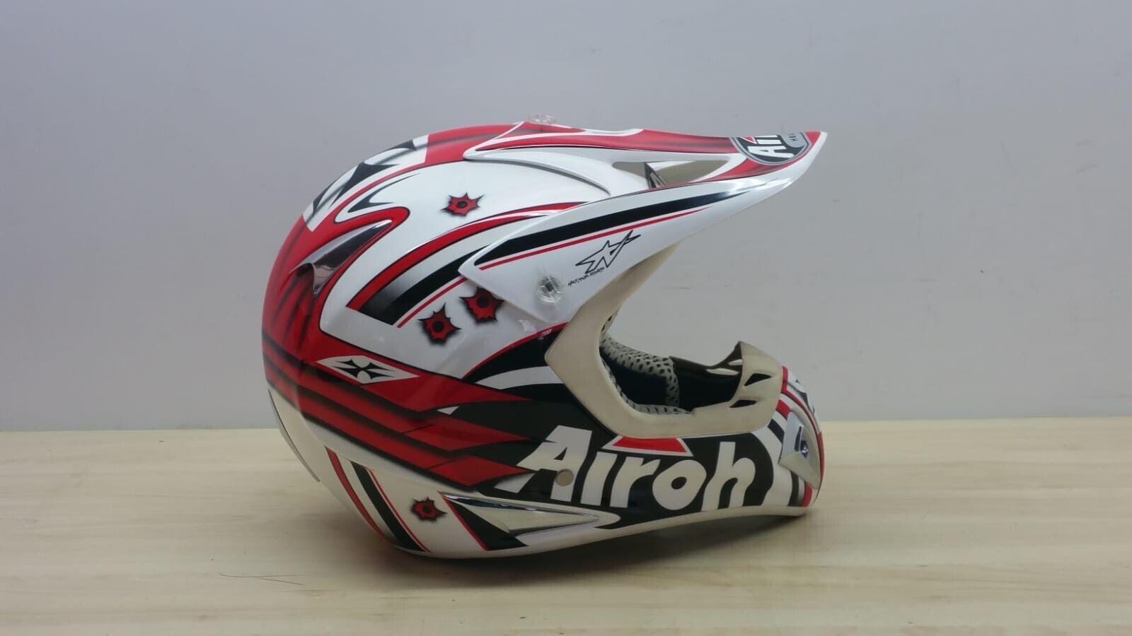 airoh casco da moto cross enduro airoh helmet stelt senior war rosso tg. s 122 - foto 3