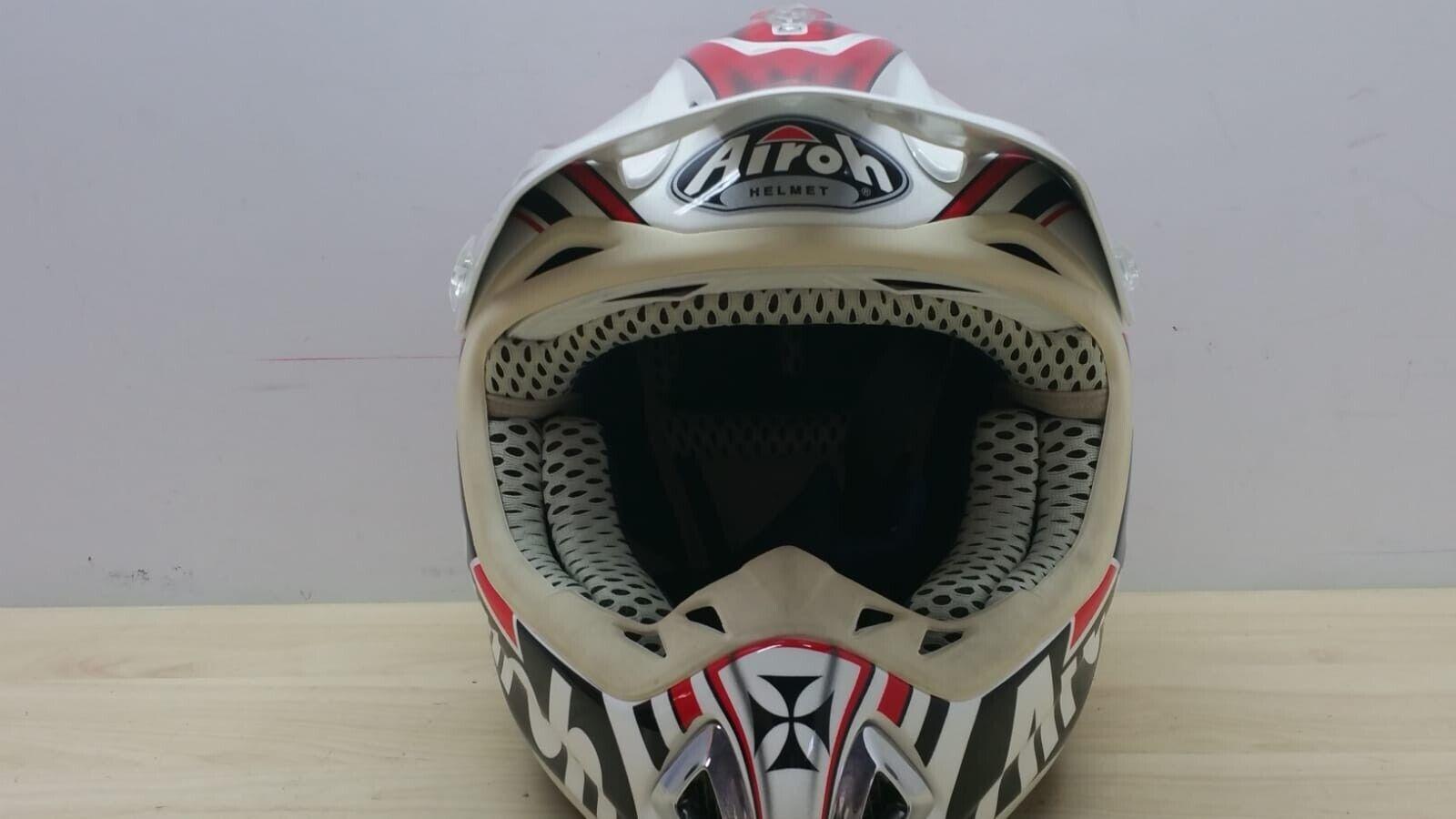airoh casco da moto cross enduro airoh helmet stelt senior war rosso tg. s 122 - foto 4