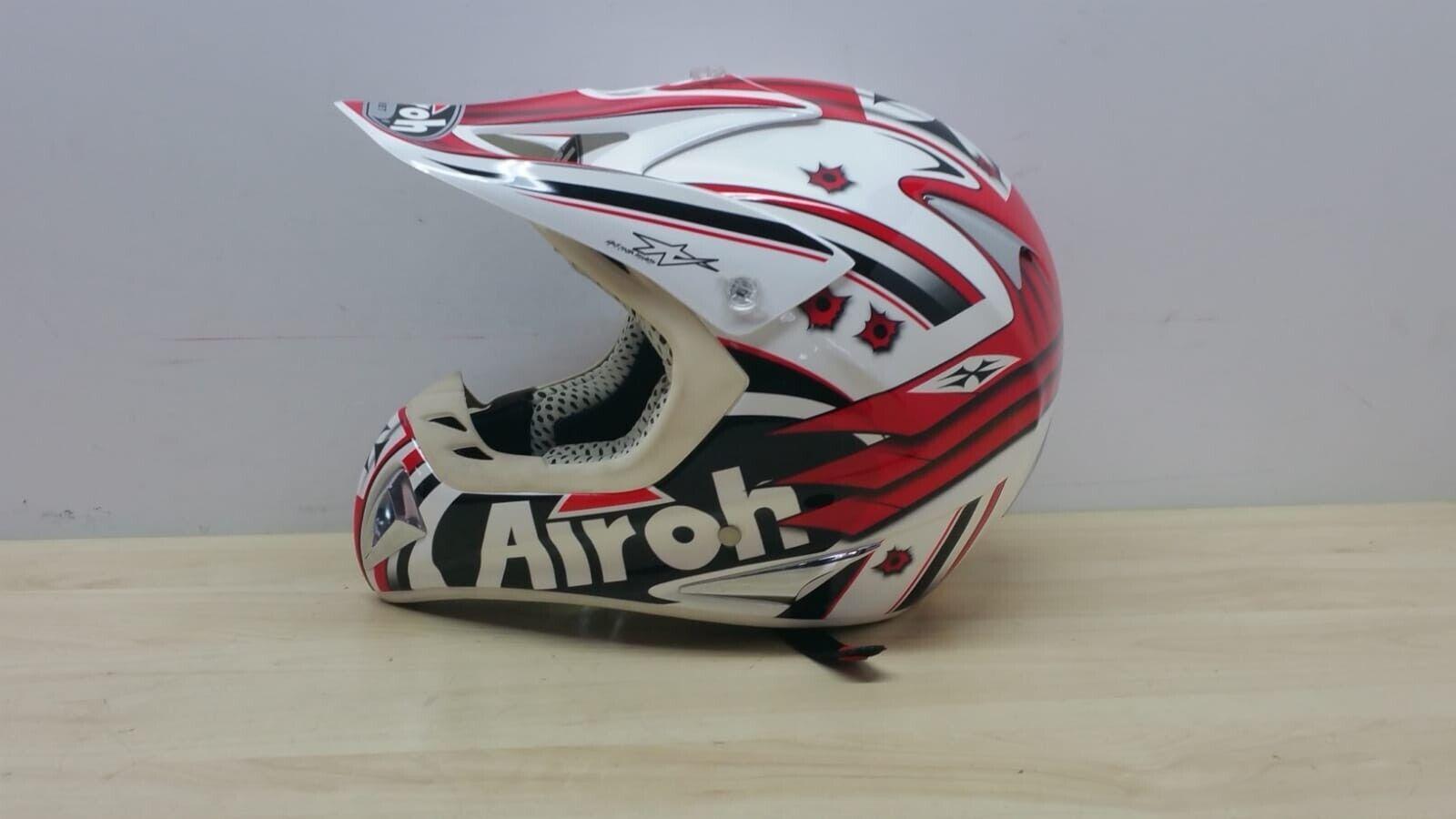 airoh casco da moto cross enduro airoh helmet stelt senior war rosso tg. s 122 - foto 6