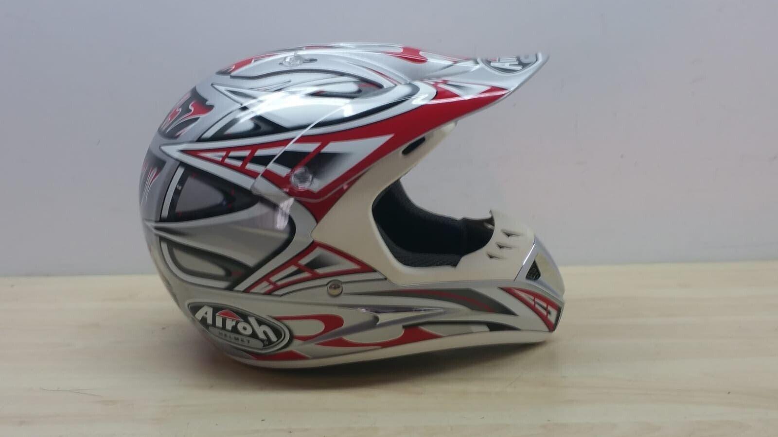 airoh casco da moto cross enduro airoh helmet runner star rosso grigio tg. l 130 - foto 3