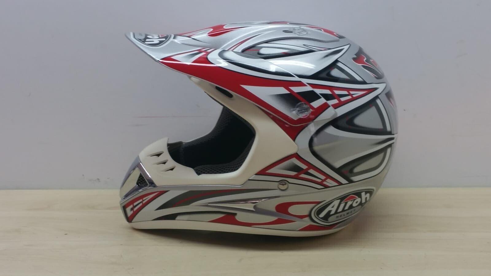 airoh casco da moto cross enduro airoh helmet runner star rosso grigio tg. l 130 - foto 4