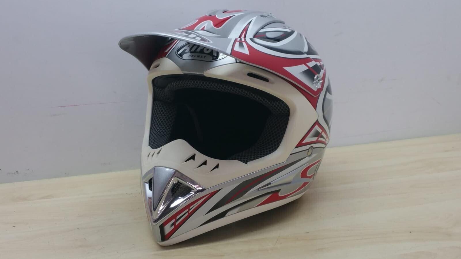airoh casco da moto cross enduro airoh helmet runner star rosso grigio tg. l 130 - foto 5