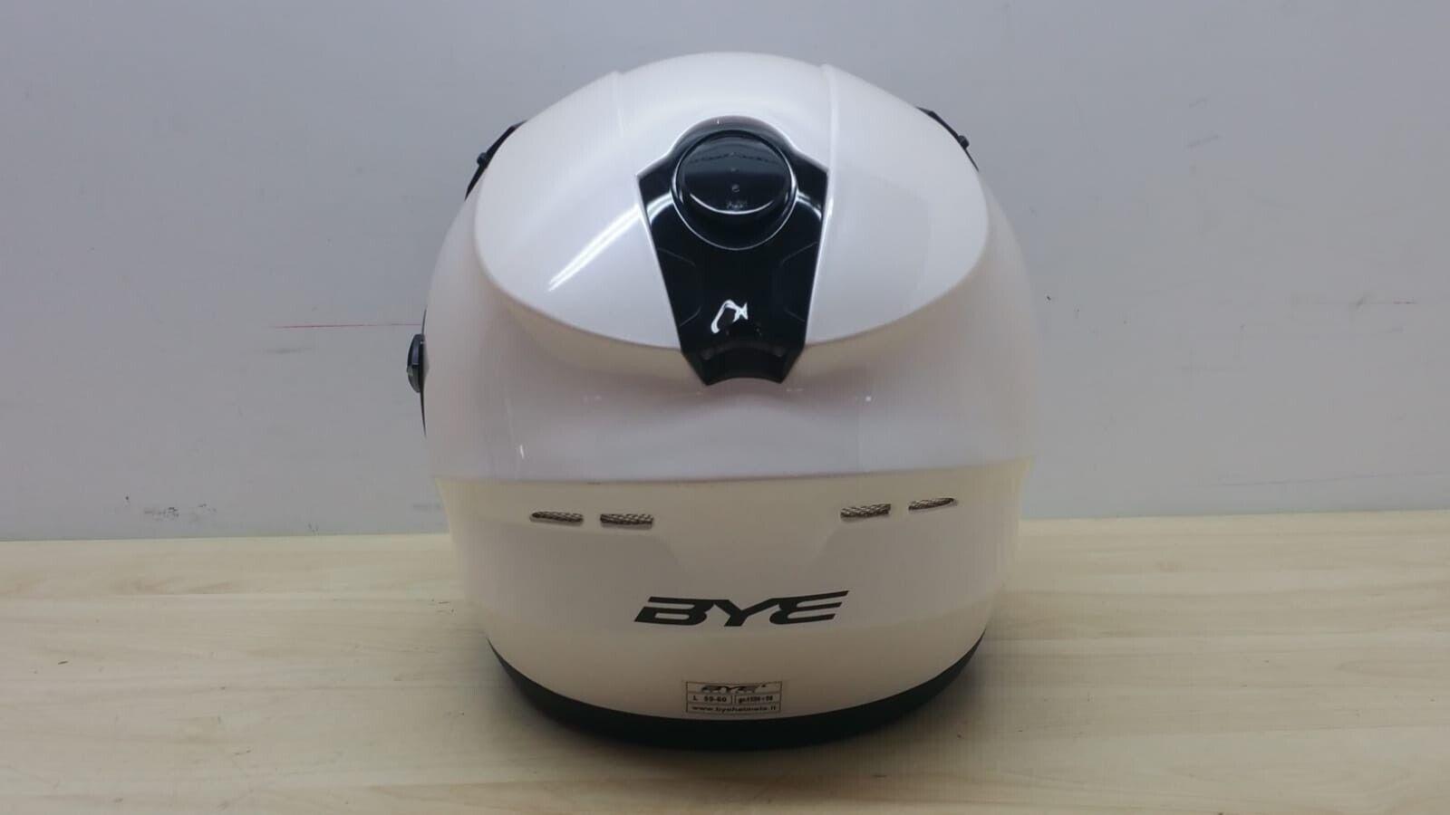 casco integrale da moto bye helmet yamaha motor str8w bianco perla tg. l * 132 - foto 3
