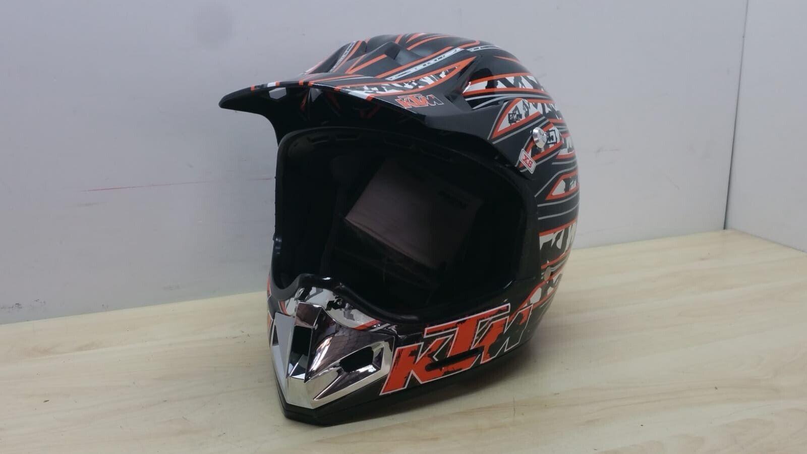 ktm casco da moto cross enduro hjc ktm racing pro helmet nero arancio tg. xs 140 - foto 5