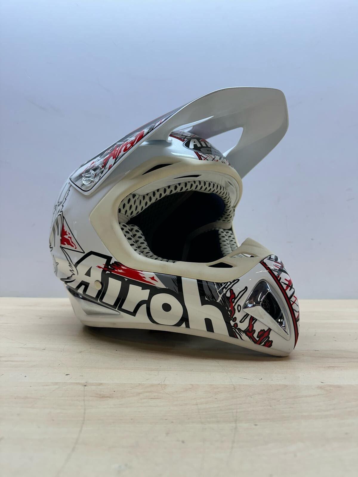airoh casco da moto cross enduro airoh stelt senior view bianco rosso tg. xl  148 - foto 1