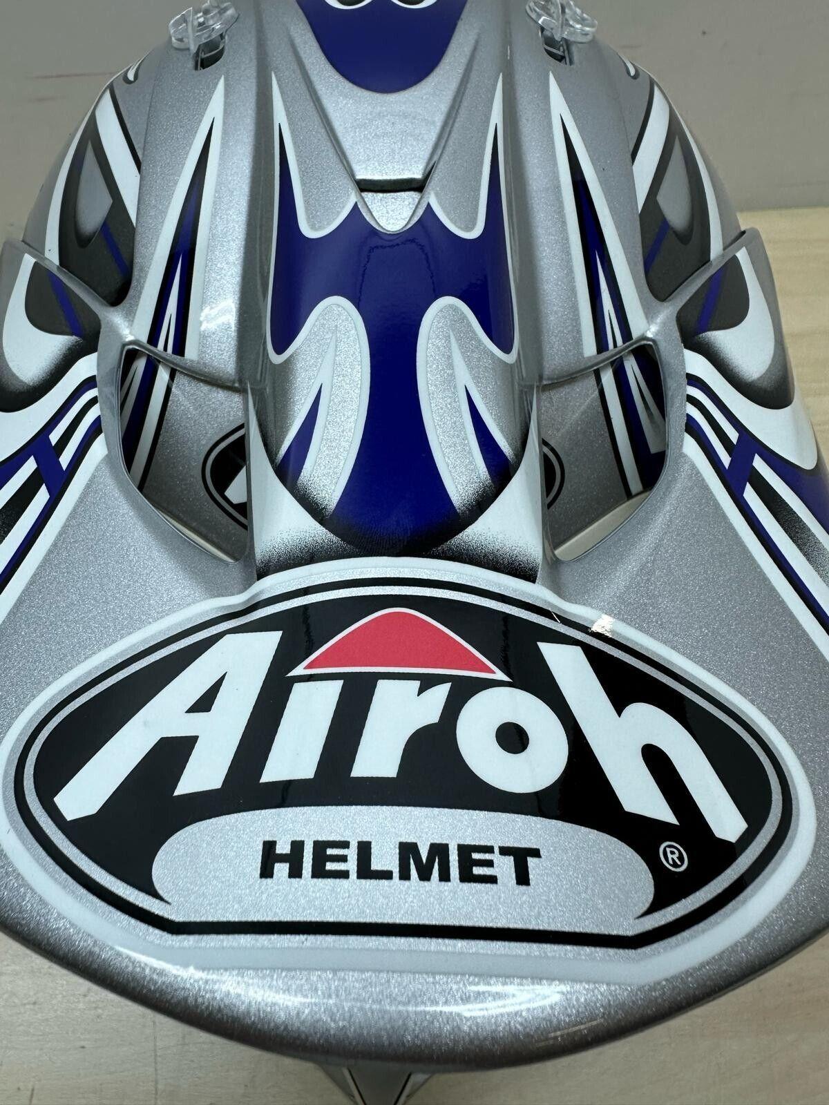 airoh casco da moto cross enduro airoh helmet runner star new blu bianco tg. xl 150 - foto 5