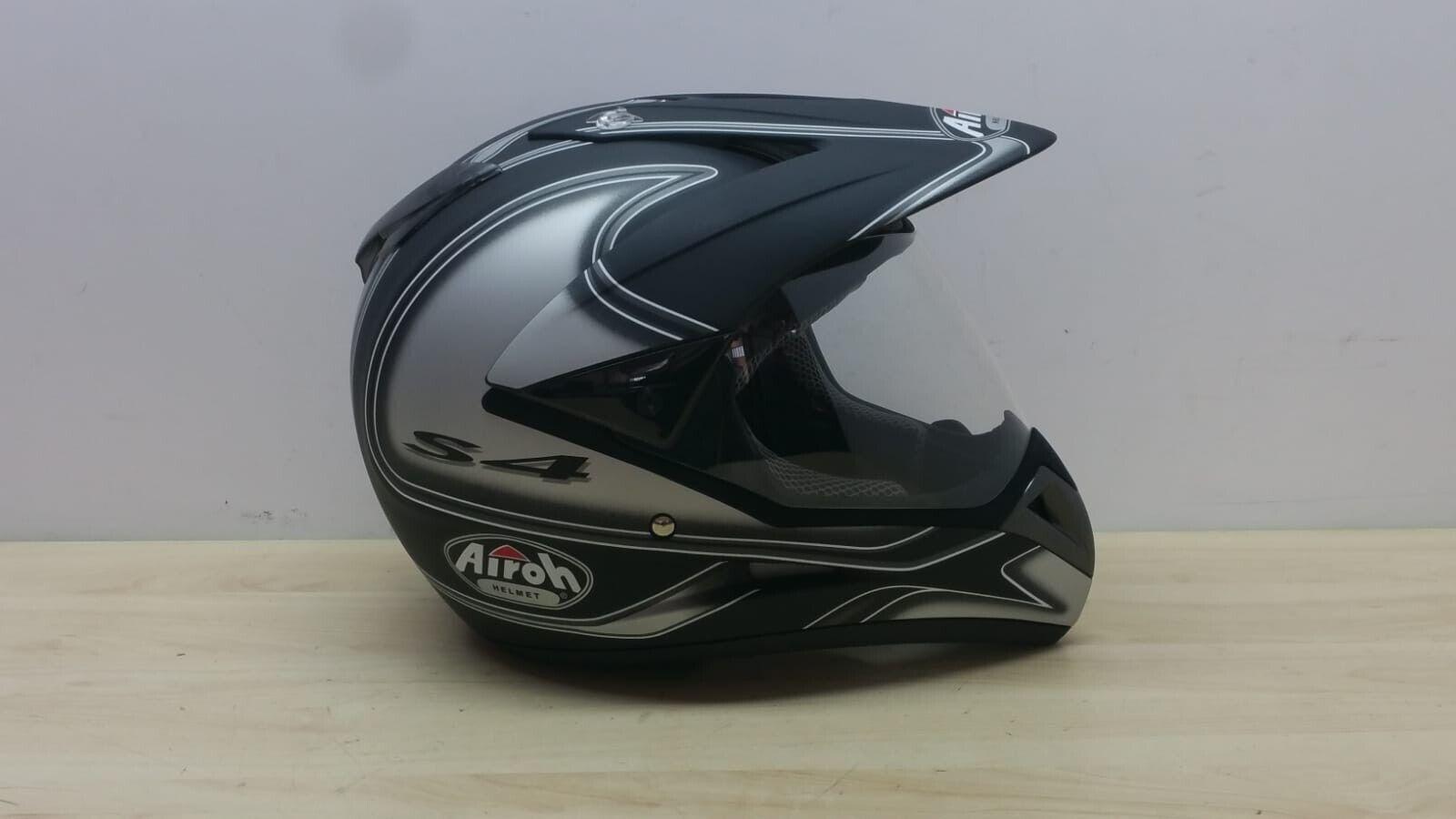airoh casco moto enduro motard airoh s4 round helmet nero opaco tg. xl *152 - foto 3
