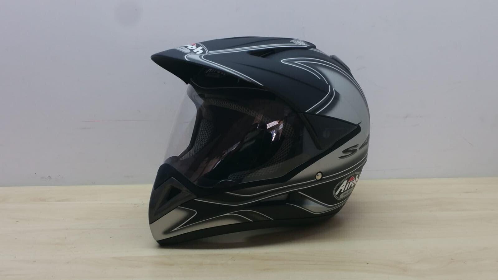 airoh casco moto enduro motard airoh s4 round helmet nero opaco tg. xl *152 - foto 4