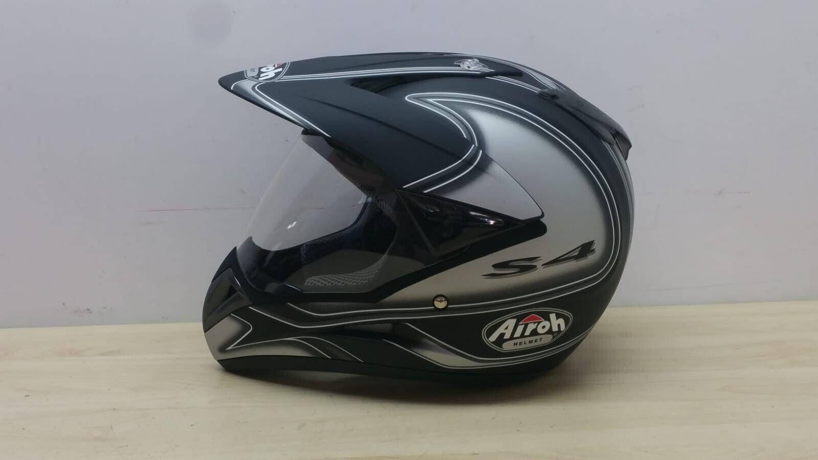 airoh casco moto enduro motard airoh s4 round helmet nero opaco tg. xl *152 - foto 5