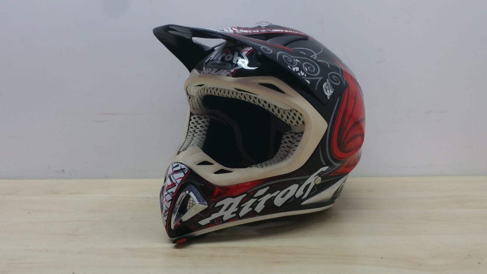 airoh casco da moto cross airoh helmet stelt senior view nero lucido tg. xl 155 - foto 5
