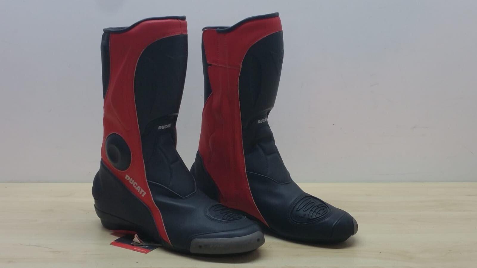 ducati stivali da moto superbike stradali in pelle dainese ducati nero rosso tg. 44 13 - foto 1