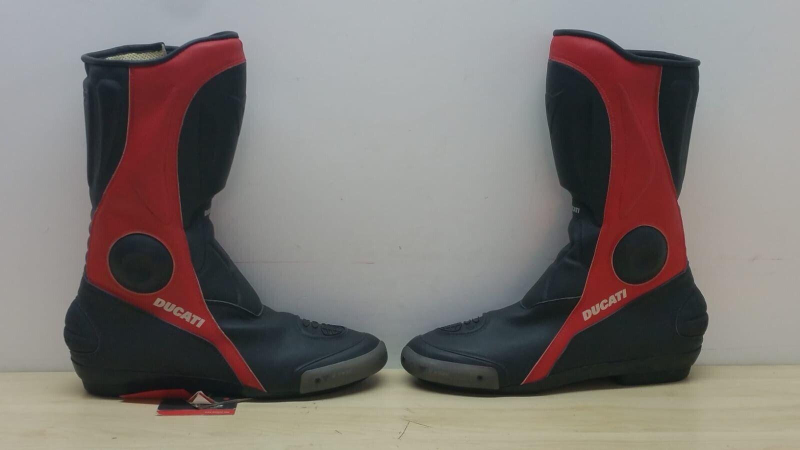 ducati stivali da moto superbike stradali in pelle dainese ducati nero rosso tg. 44 13 - foto 2