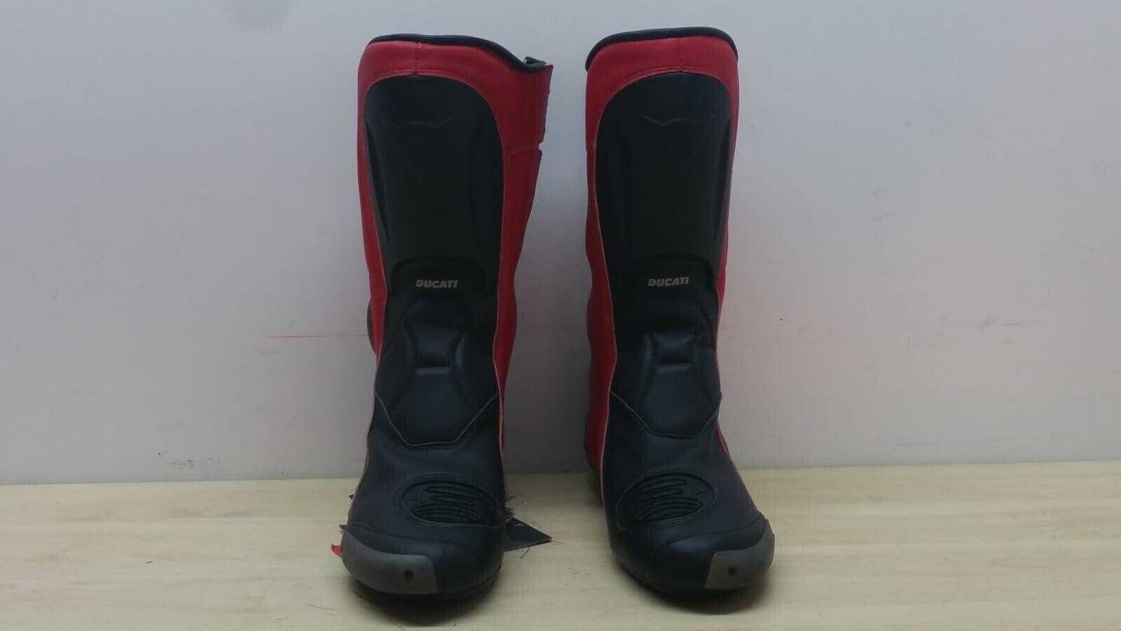 ducati stivali da moto superbike stradali in pelle dainese ducati nero rosso tg. 44 13 - foto 6