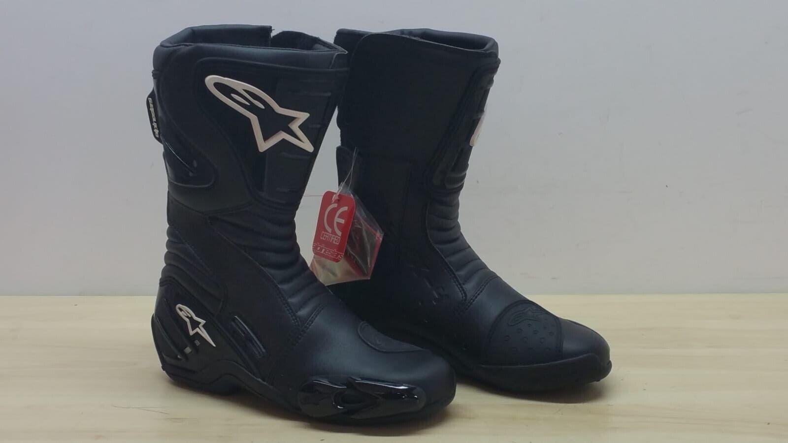  stivali da moto superbike stradale in pelle alpinestar smx-4 nero tg. 41 15 - foto 1