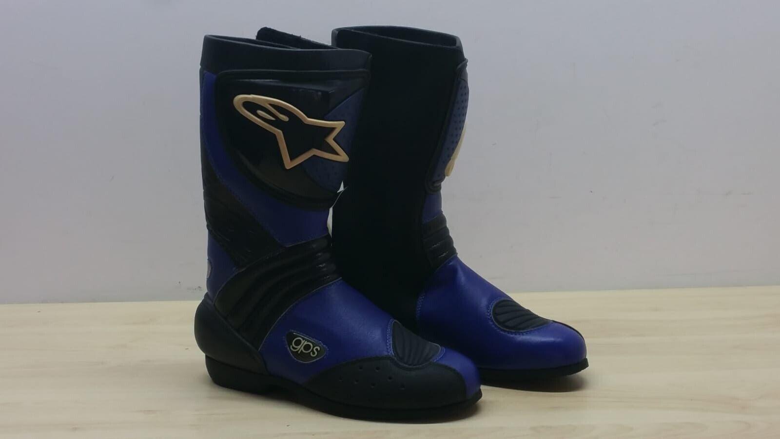 alpinestars stivali da moto superbike stradali in pelle alpinestars gps black-blue tg 41 16 - foto 1
