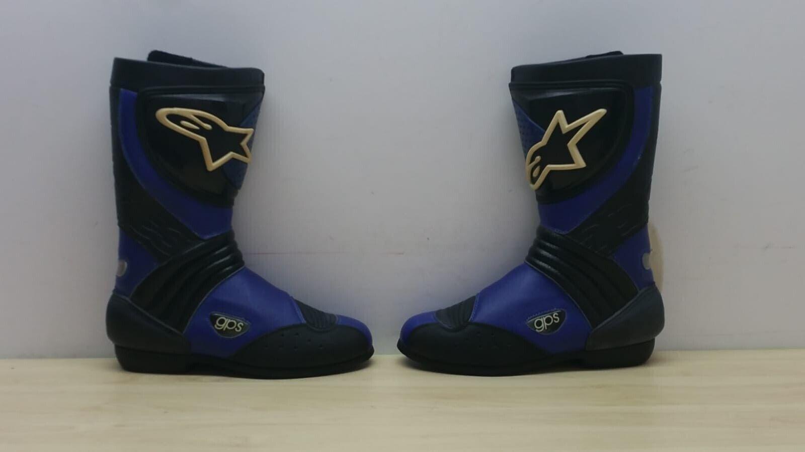 alpinestars stivali da moto superbike stradali in pelle alpinestars gps black-blue tg 41 16 - foto 3