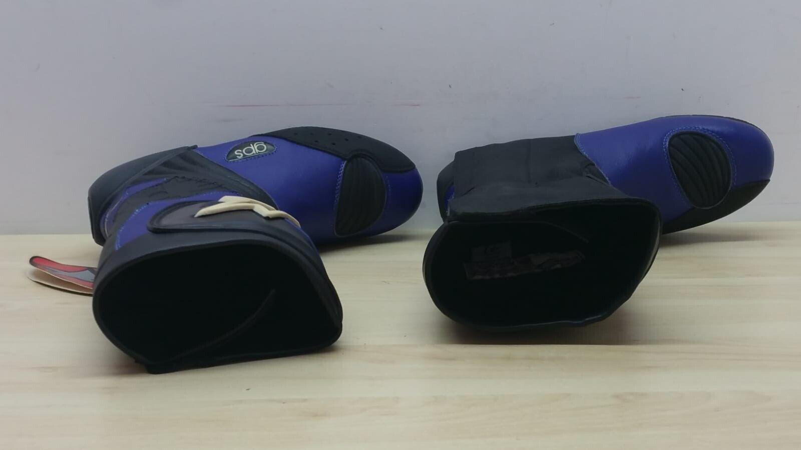 alpinestars stivali da moto superbike stradali in pelle alpinestars gps black-blue tg 41 16 - foto 6