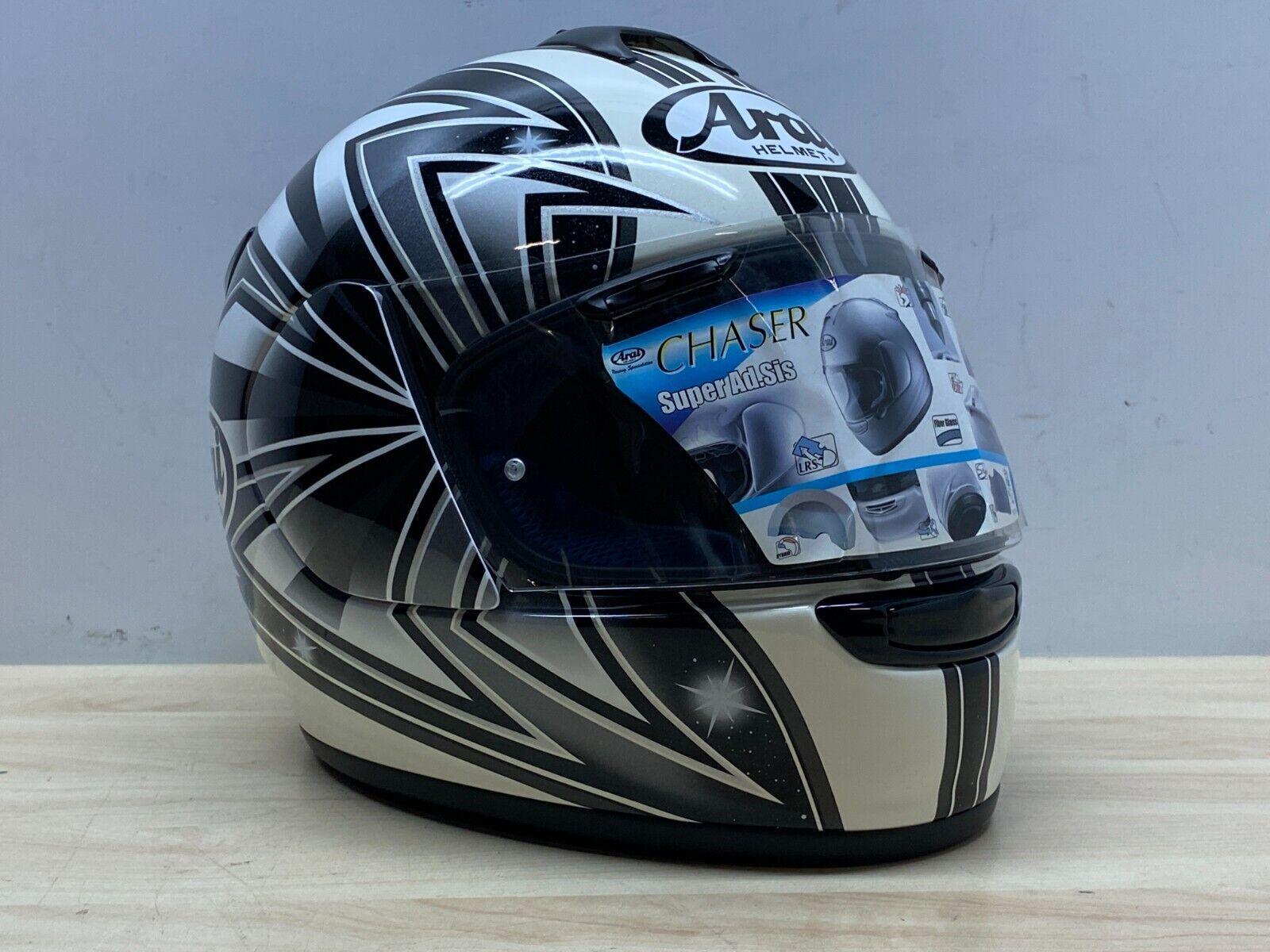 casco integrale da moto arai chaser bianco nero lucido tg. l *28 - foto 1
