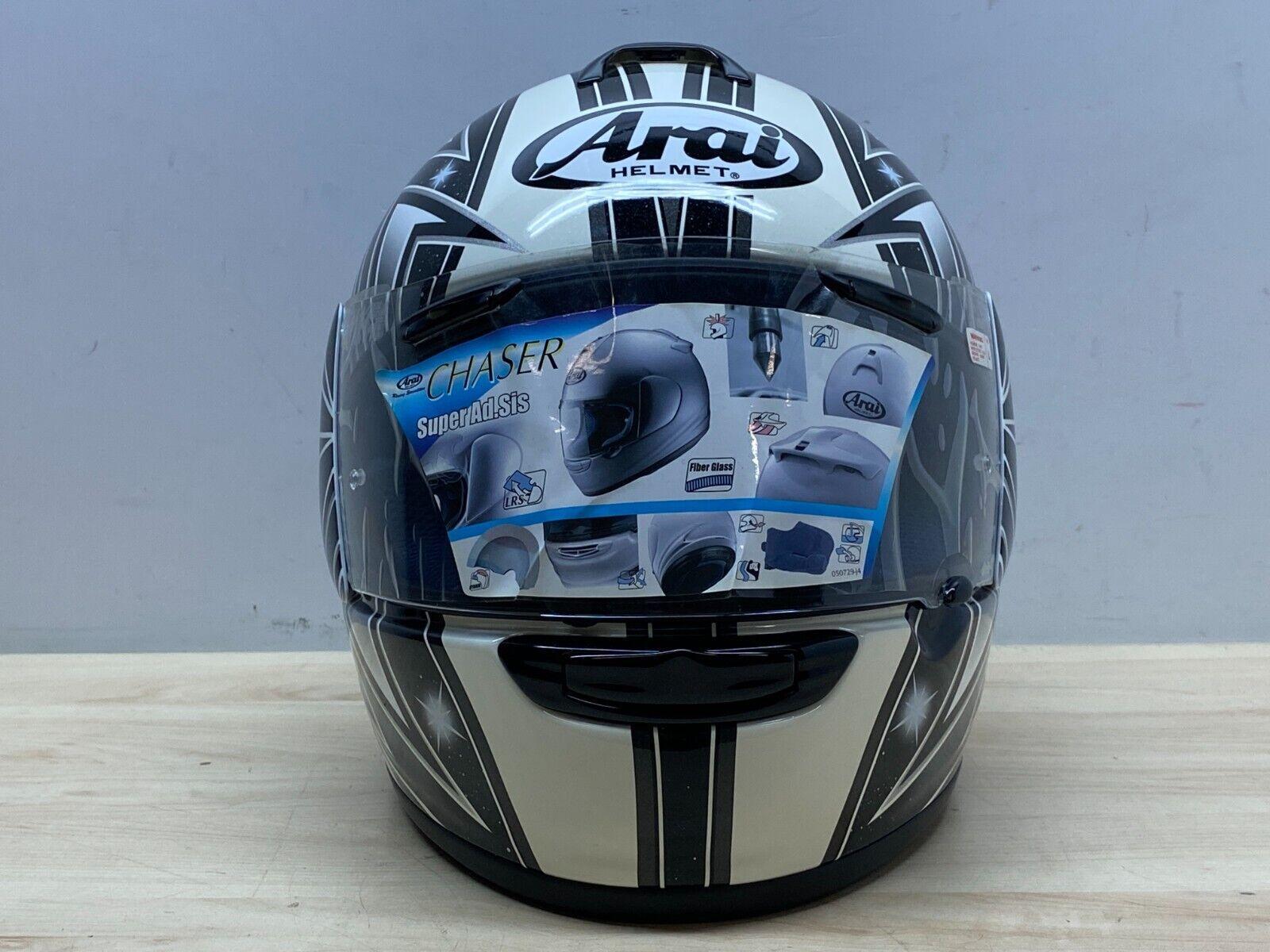  casco integrale da moto arai chaser bianco nero lucido tg. l *28 - foto 2