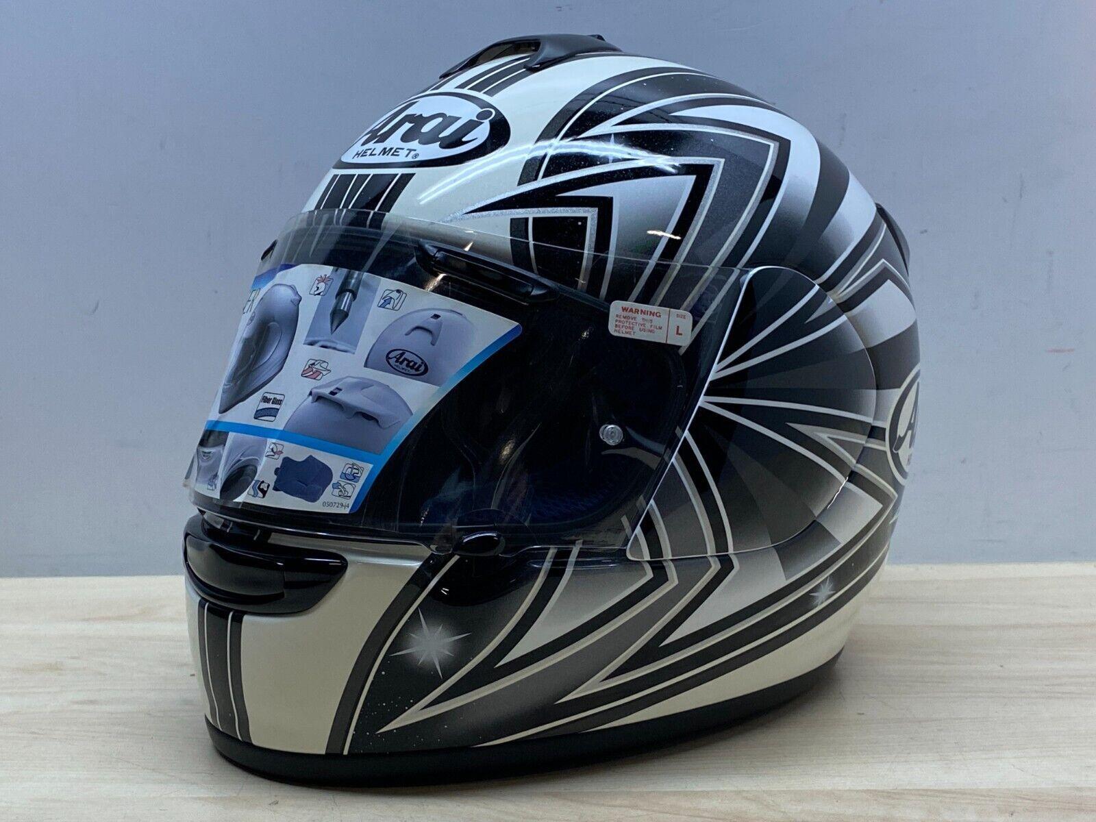  casco integrale da moto arai chaser bianco nero lucido tg. l *28 - foto 3