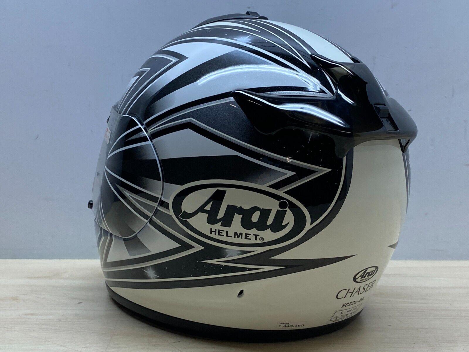  casco integrale da moto arai chaser bianco nero lucido tg. l *28 - foto 5
