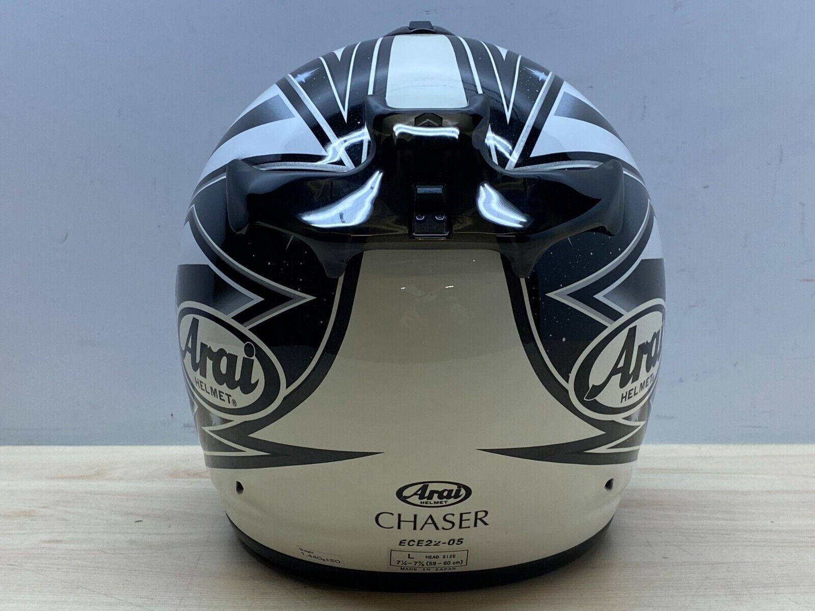  casco integrale da moto arai chaser bianco nero lucido tg. l *28 - foto 6