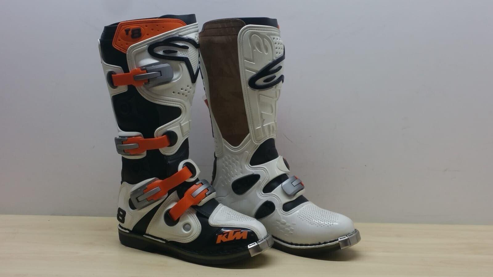 ktm stivale da moto cross enduro tech ktm boot white bianco arancio tg. 40.5 33 - foto 1