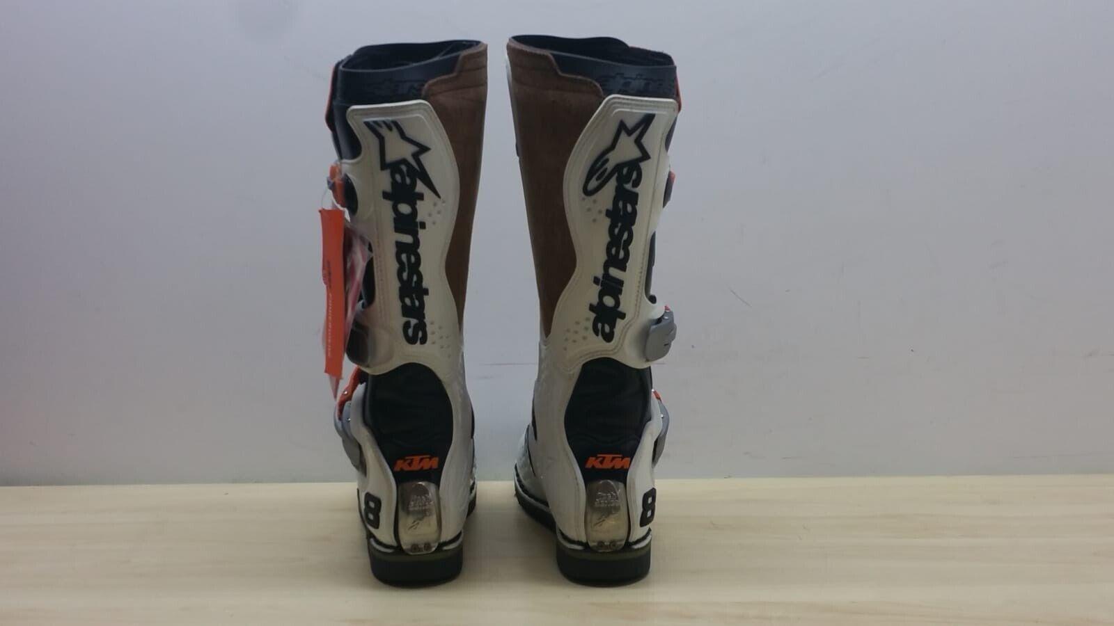 ktm stivale da moto cross enduro tech ktm boot white bianco arancio tg. 40.5 33 - foto 2