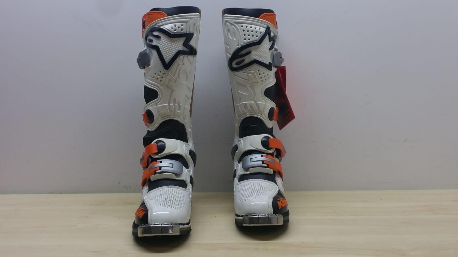 ktm stivale da moto cross enduro tech ktm boot white bianco arancio tg. 40.5 33 - foto 3