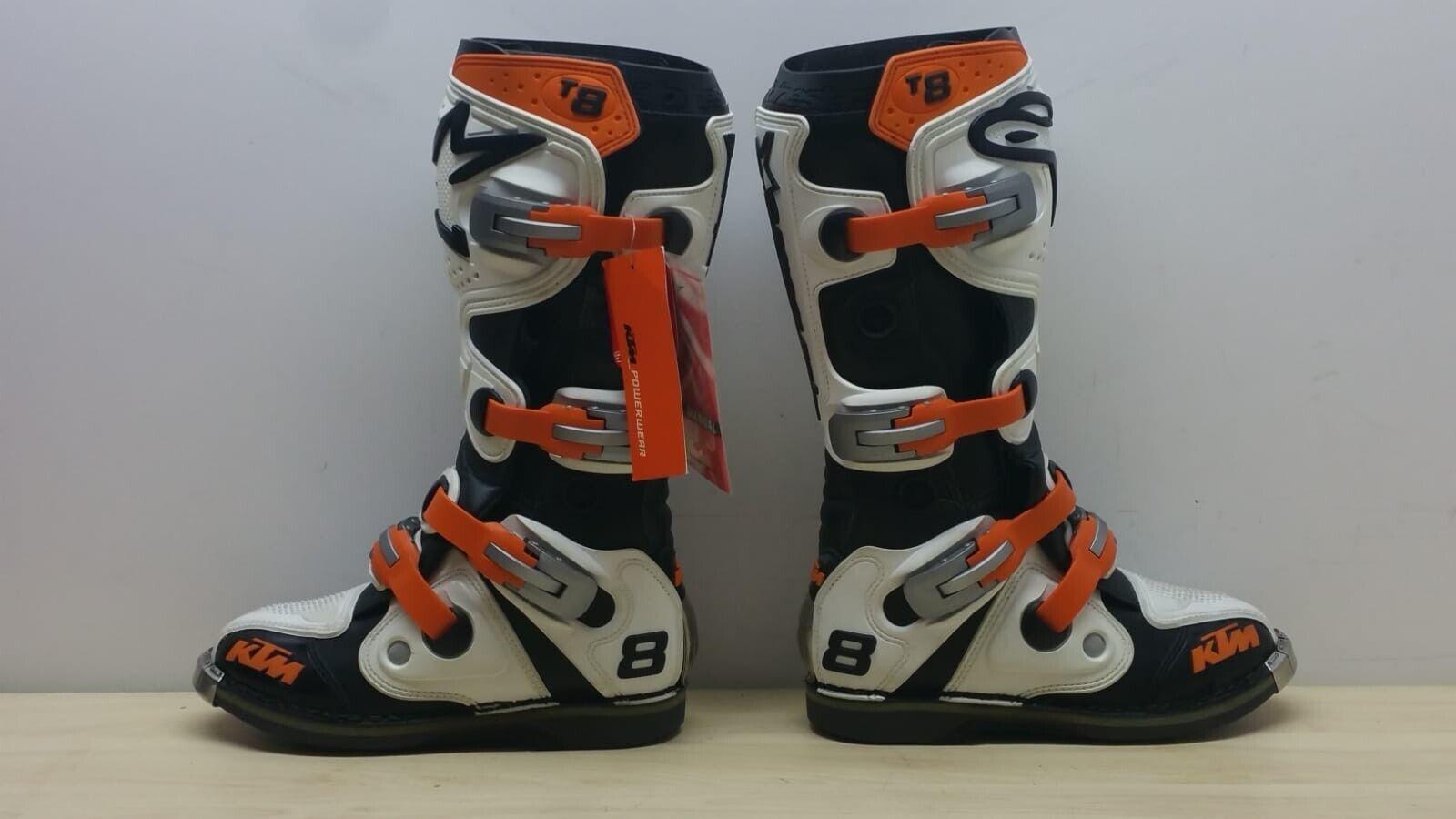 ktm stivale da moto cross enduro tech ktm boot white bianco arancio tg. 40.5 33 - foto 5