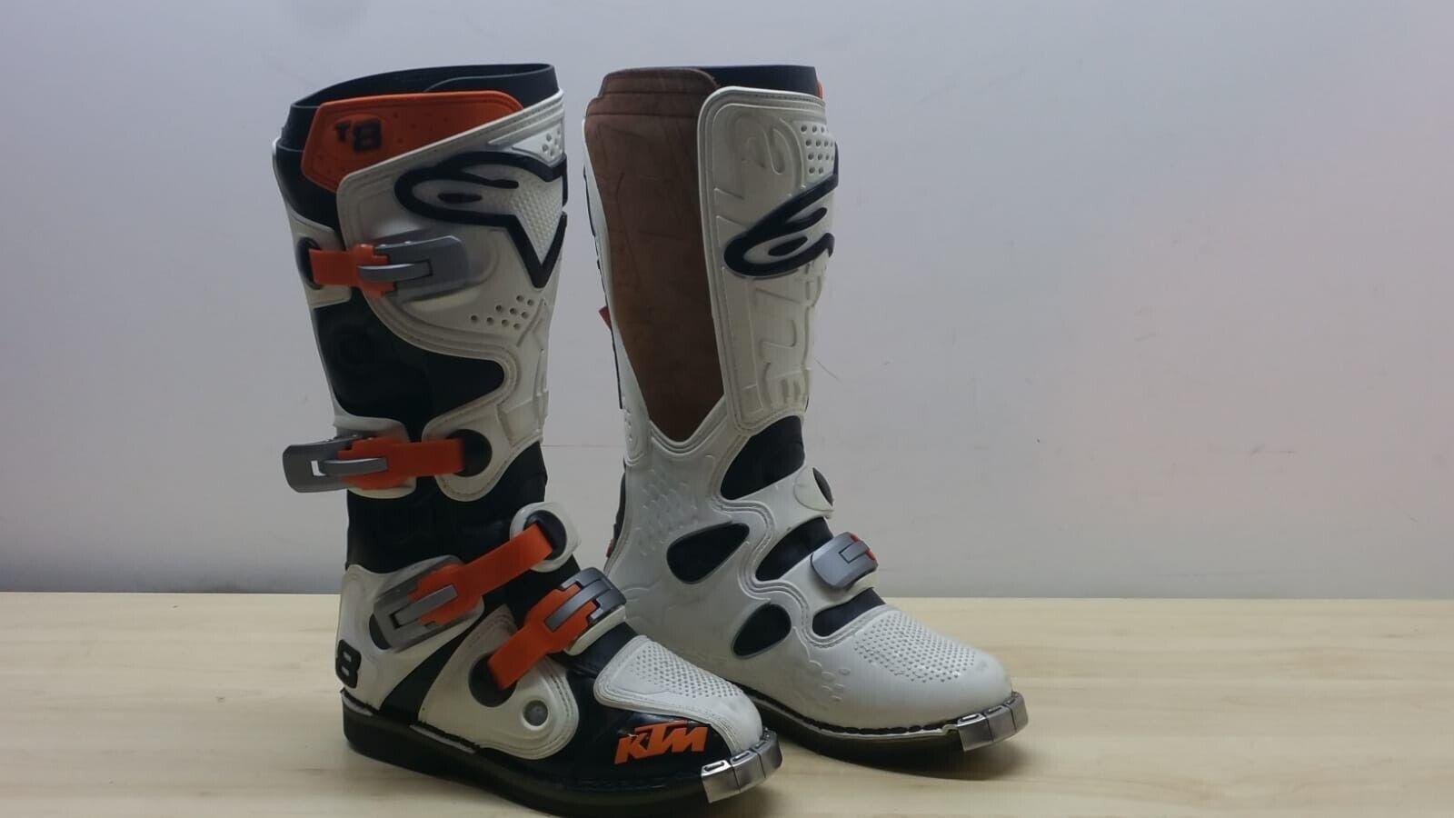ktm stivale da moto cross enduro tech ktm boot white bianco arancio tg. 39 34 - foto 1