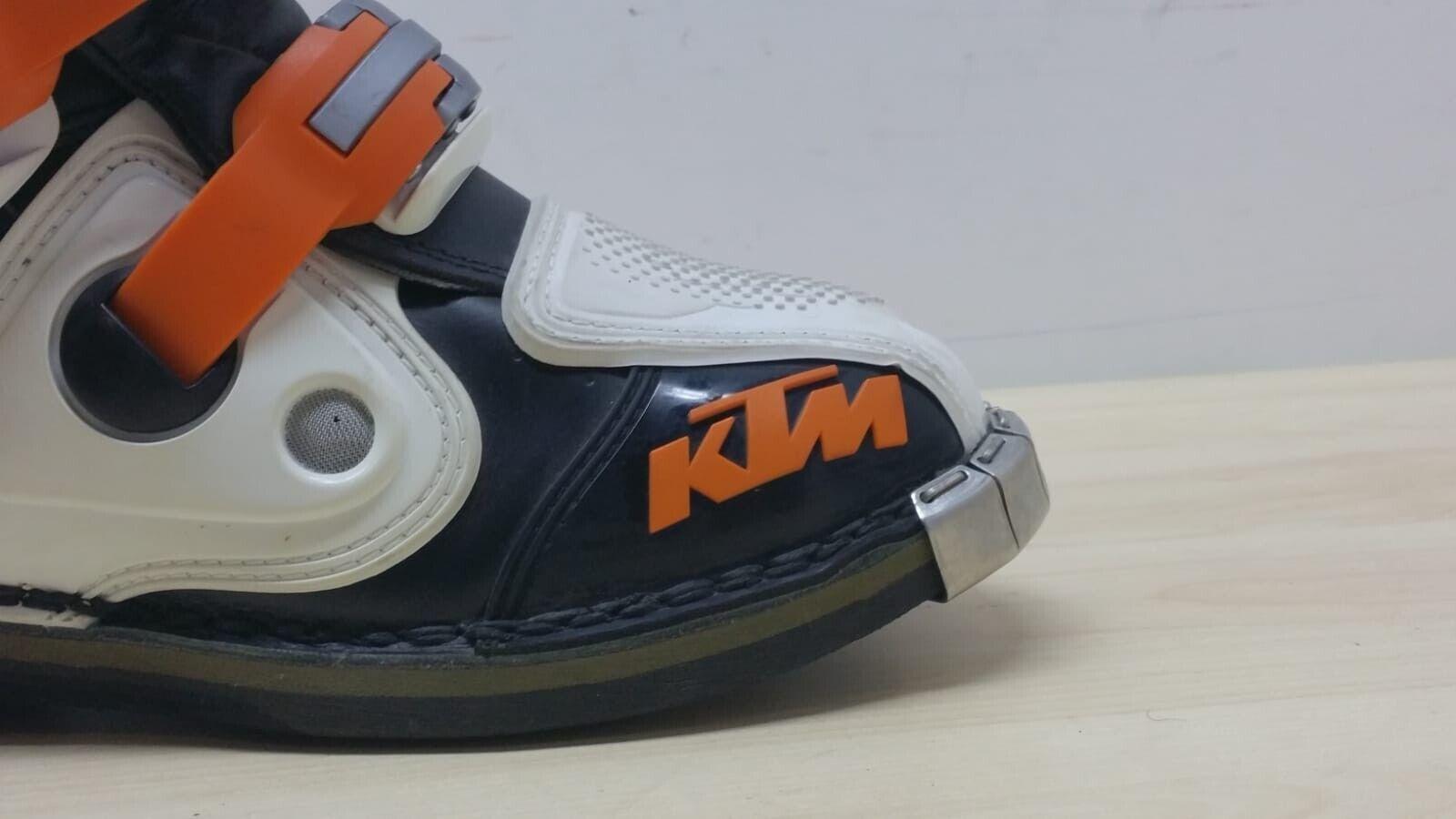 ktm stivale da moto cross enduro tech ktm boot white bianco arancio tg. 39 34 - foto 5