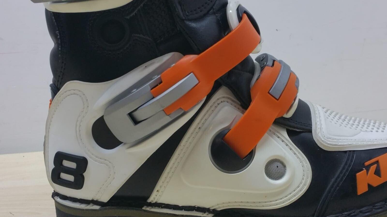 ktm stivale da moto cross enduro tech ktm boot white bianco arancio tg. 39 34 - foto 6