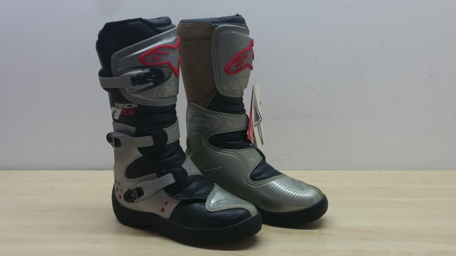 alpinestars stivale da moto cross enduro alpinestars tech 4-s silver grigio nero tg. 38 40 - foto 1