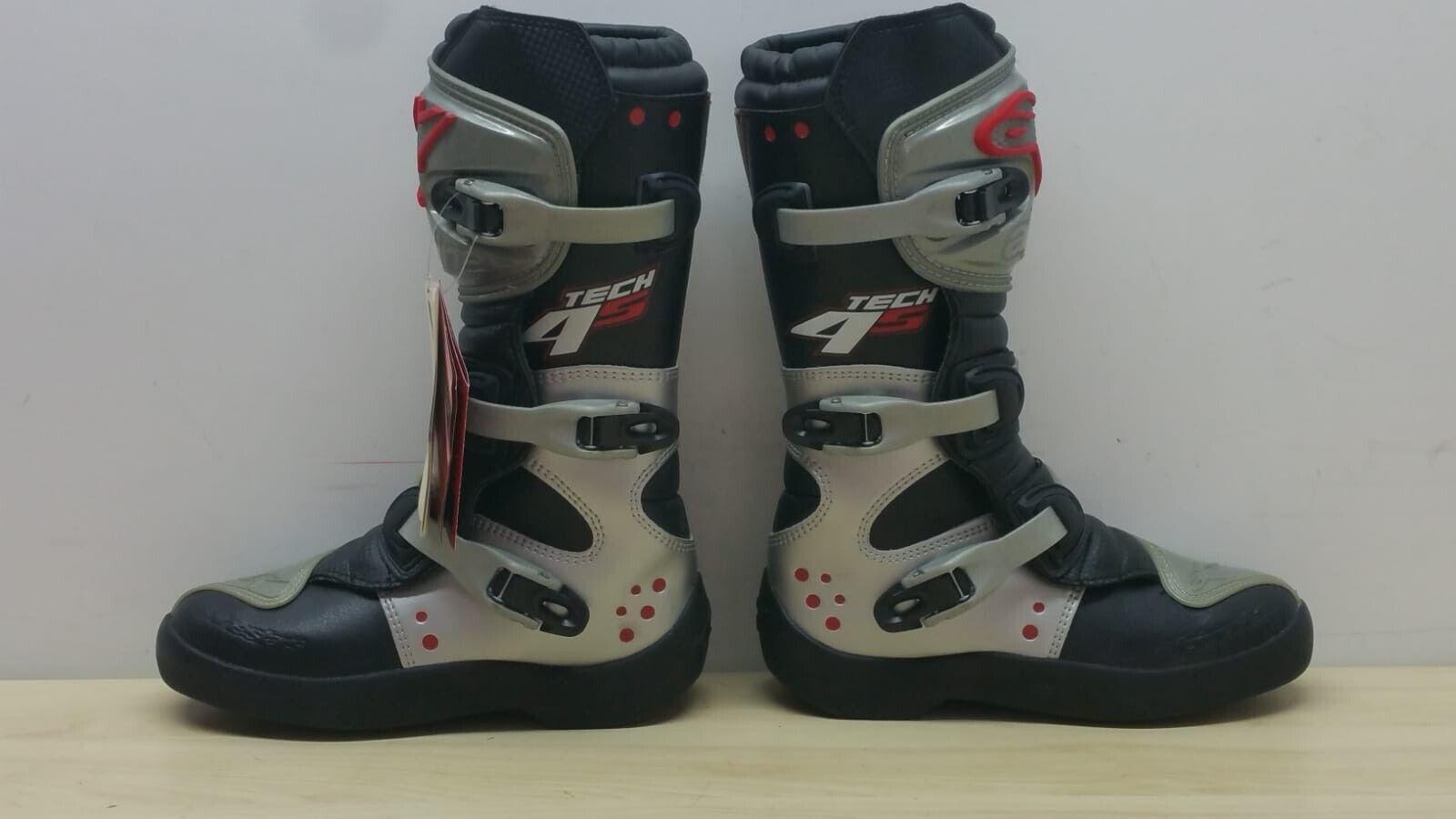 alpinestars stivale da moto cross enduro alpinestars tech 4-s silver grigio nero tg. 38 40 - foto 3