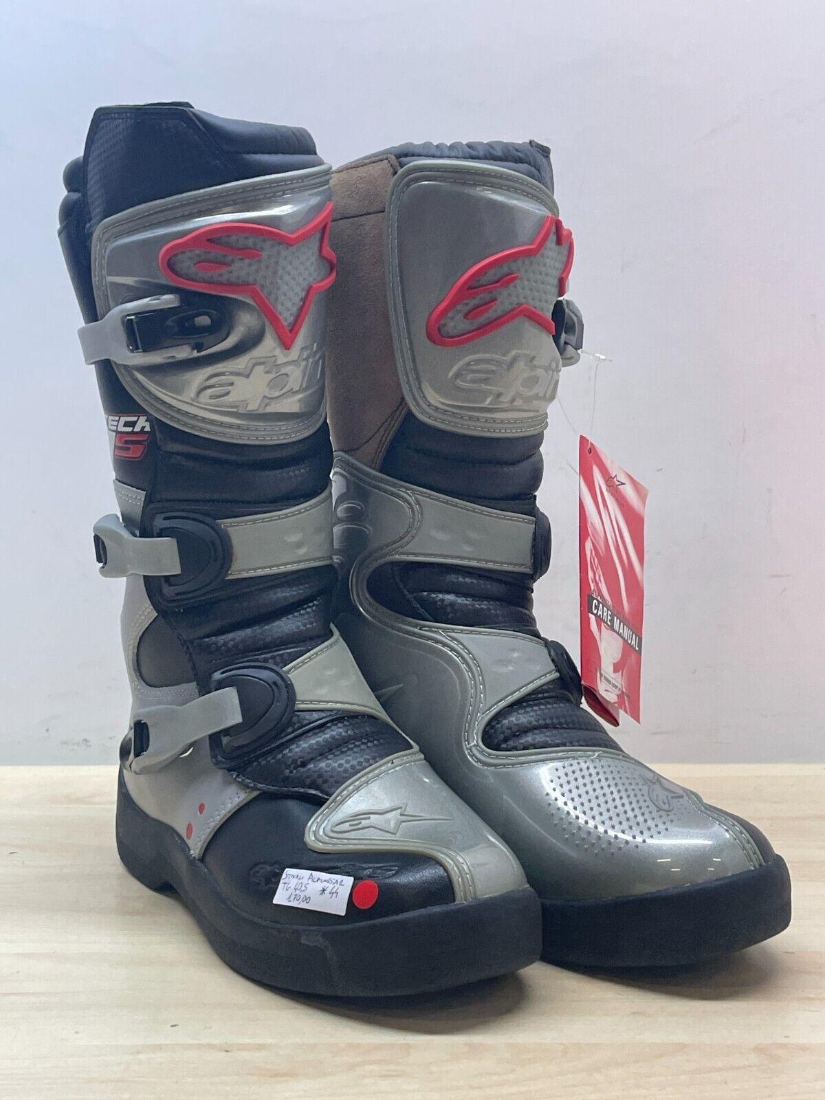 alpinestars stivale da moto cross enduro alpinestars tech 4-s silver grigio nero tg 40,5 44 - foto 1