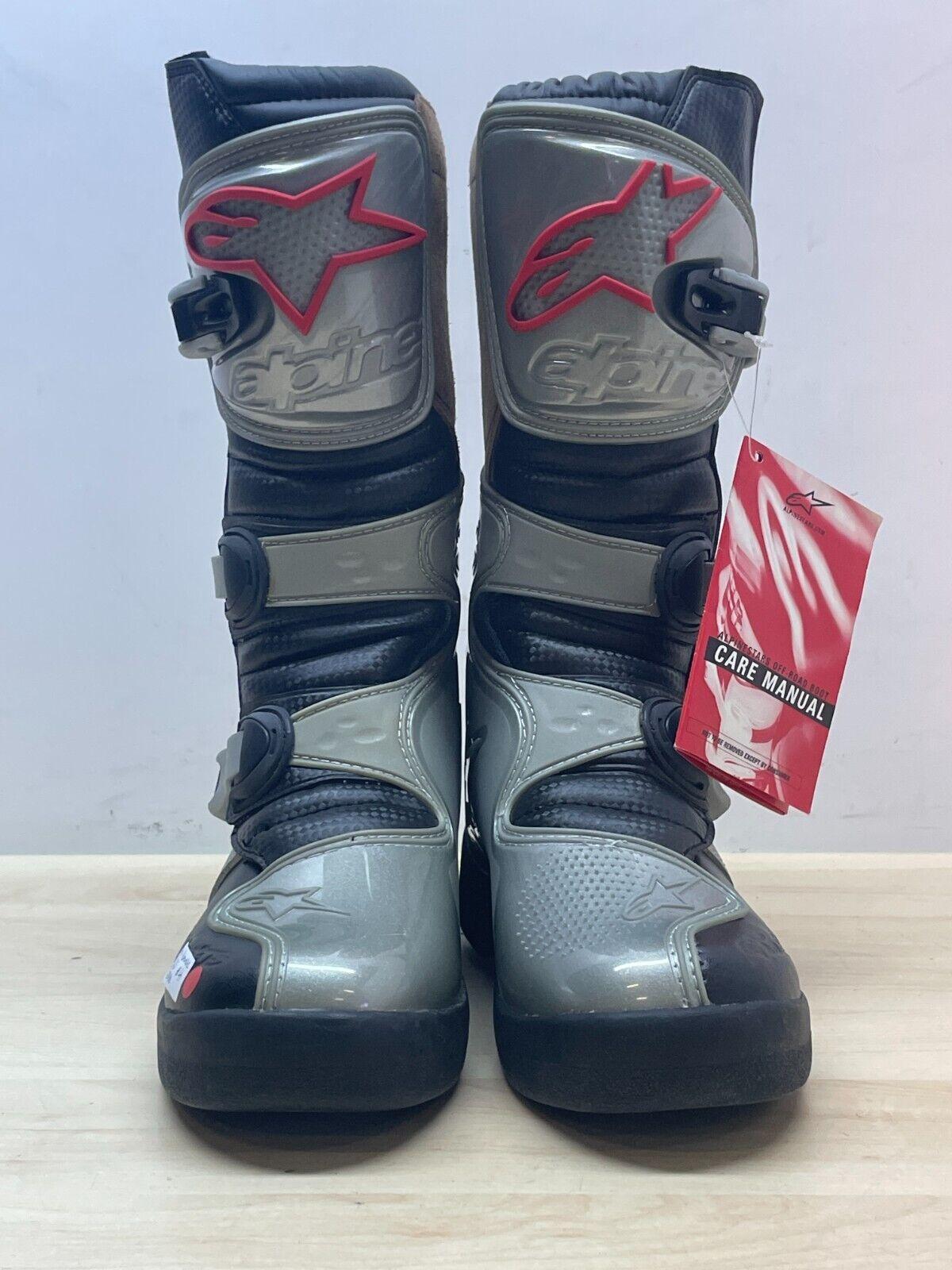 alpinestars stivale da moto cross enduro alpinestars tech 4-s silver grigio nero tg 40,5 44 - foto 2