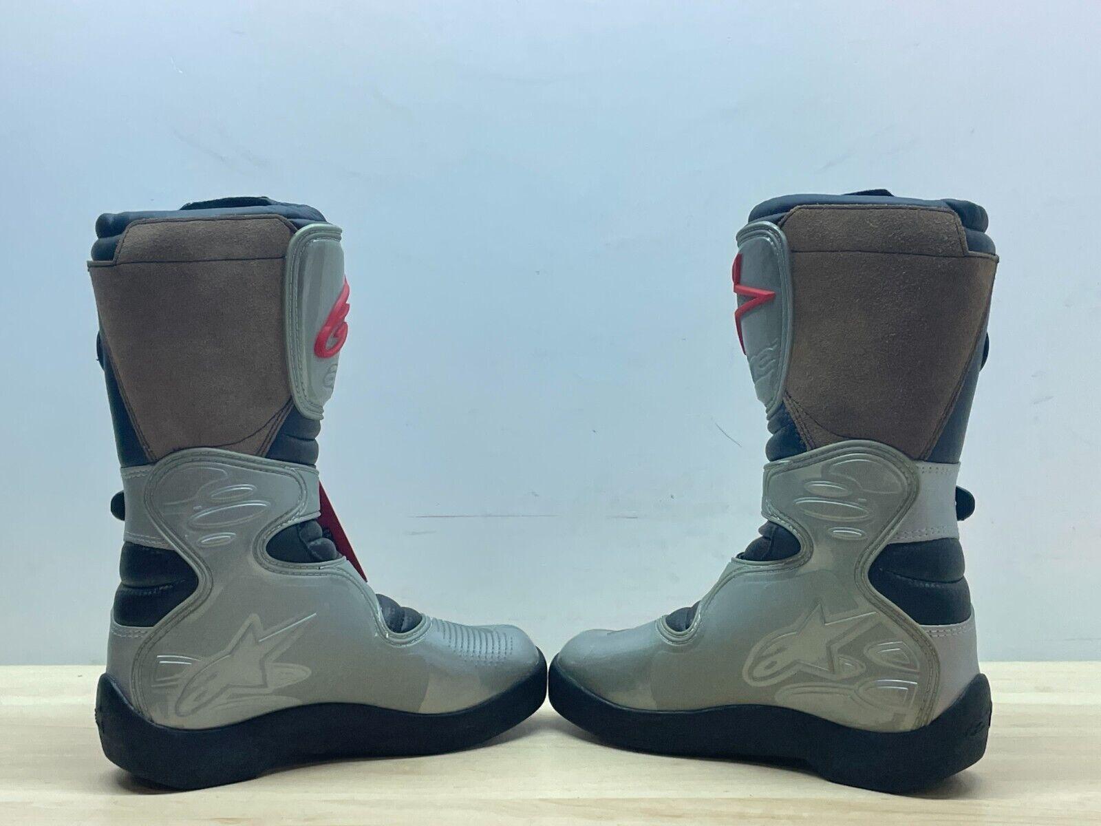 alpinestars stivale da moto cross enduro alpinestars tech 4-s silver grigio nero tg 40,5 44 - foto 5