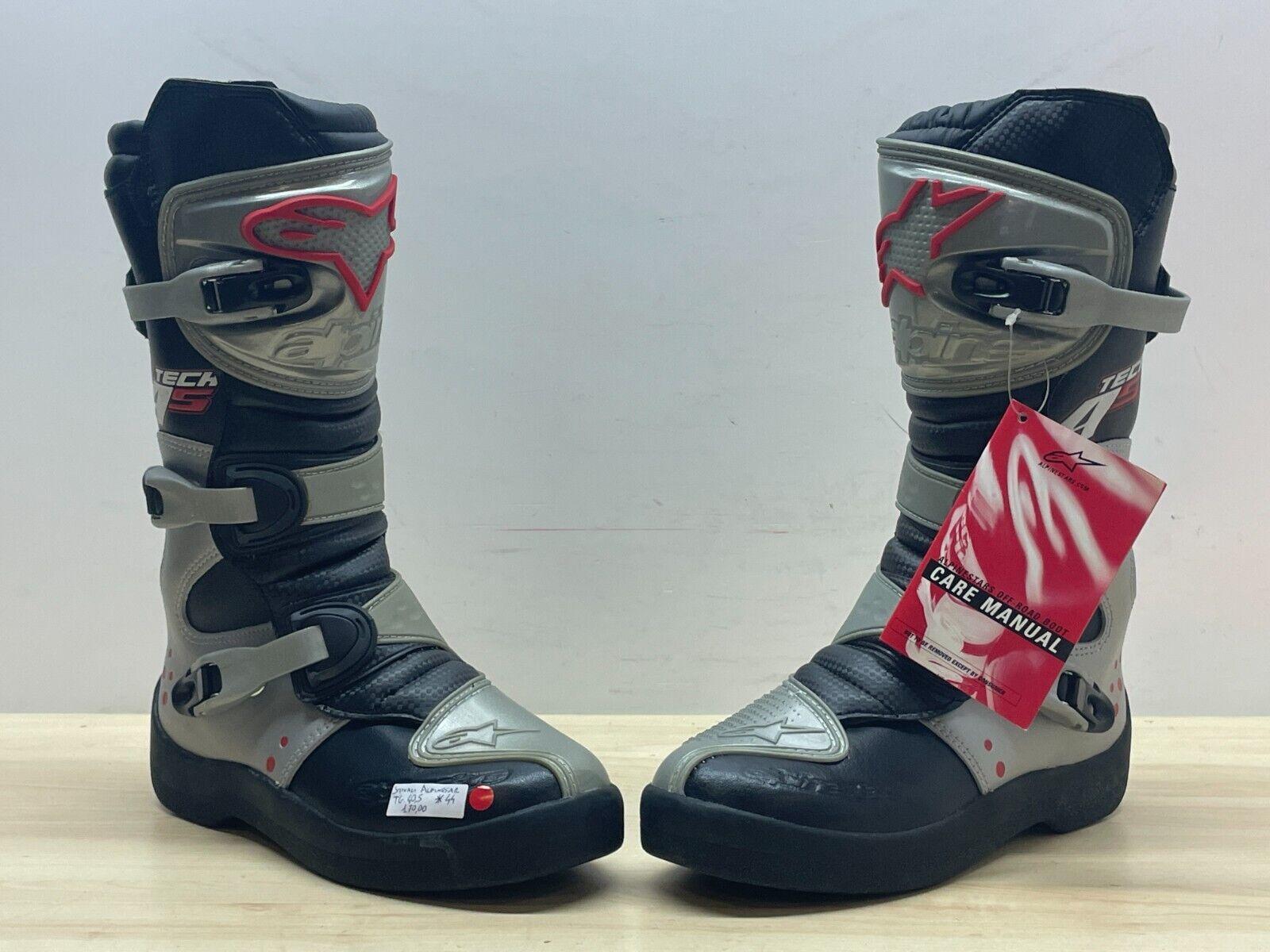 alpinestars stivale da moto cross enduro alpinestars tech 4-s silver grigio nero tg 40,5 44 - foto 6