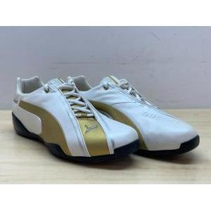 Scarpe in pelle originali  borgo panigale white - gold puma tg. 39