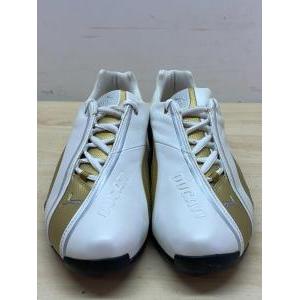 Scarpe in pelle originali  borgo panigale white - gold puma tg. 39