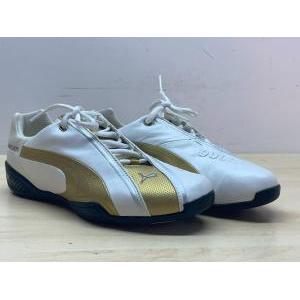 Scarpe in pelle originali  borgo panigale white - gold puma tg. 38