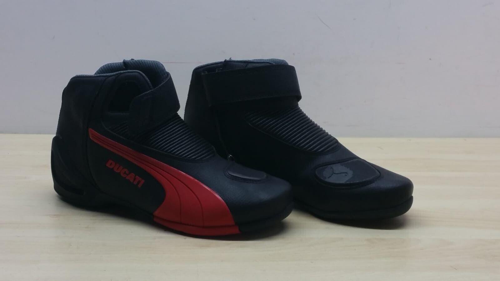  stivale basso da moto stradale puma flat v2 nero rosso tg. 42 - foto 2