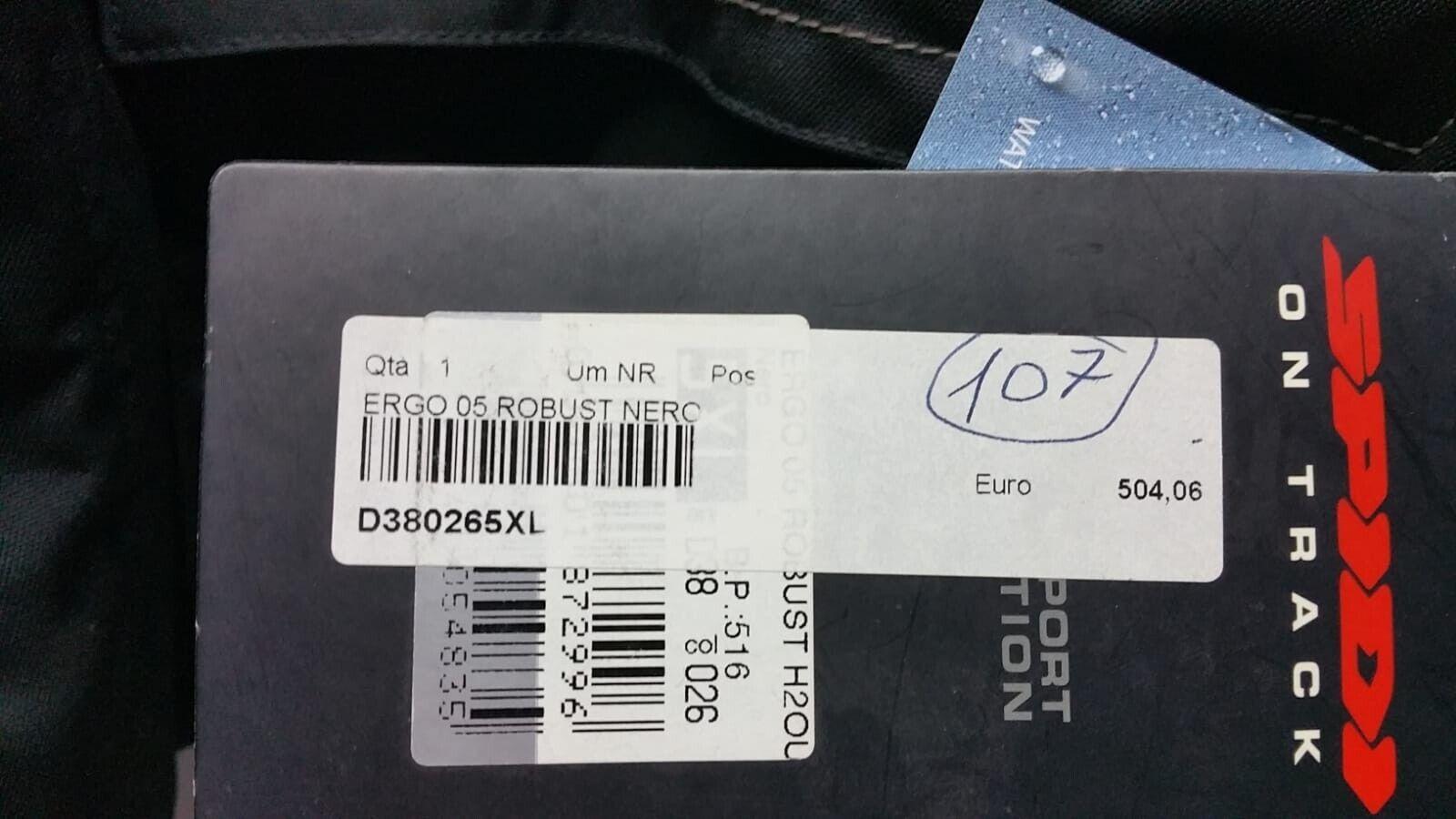 spidi giubbotto da moto vintage spidi ergo 05 robust nero tg. 5xl - foto 6