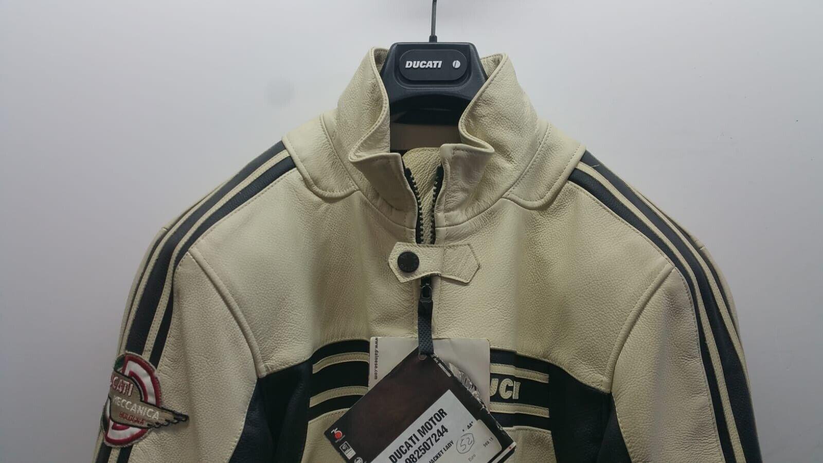 ducati giubbotto da moto ducati dainese vintage donna retrã² jacket lady crema tg. 44 4 - foto 6
