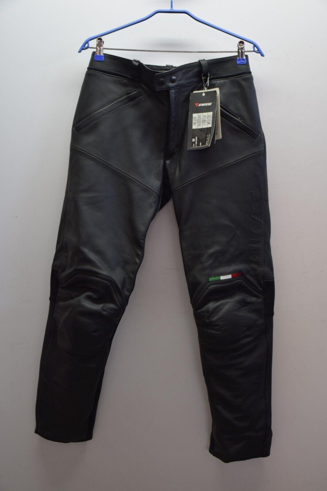 ducati pantalone in pelle da moto ducati dainese flag nero tg. 50 3 - foto 1