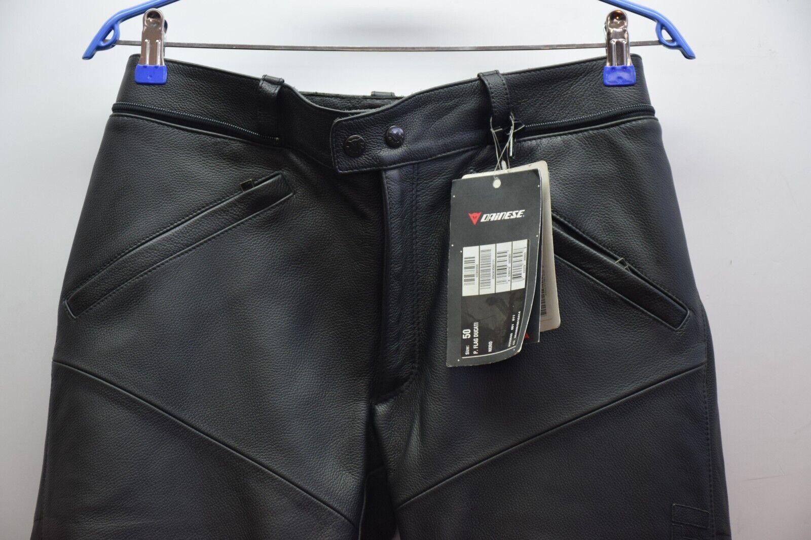 ducati pantalone in pelle da moto ducati dainese flag nero tg. 50 3 - foto 5