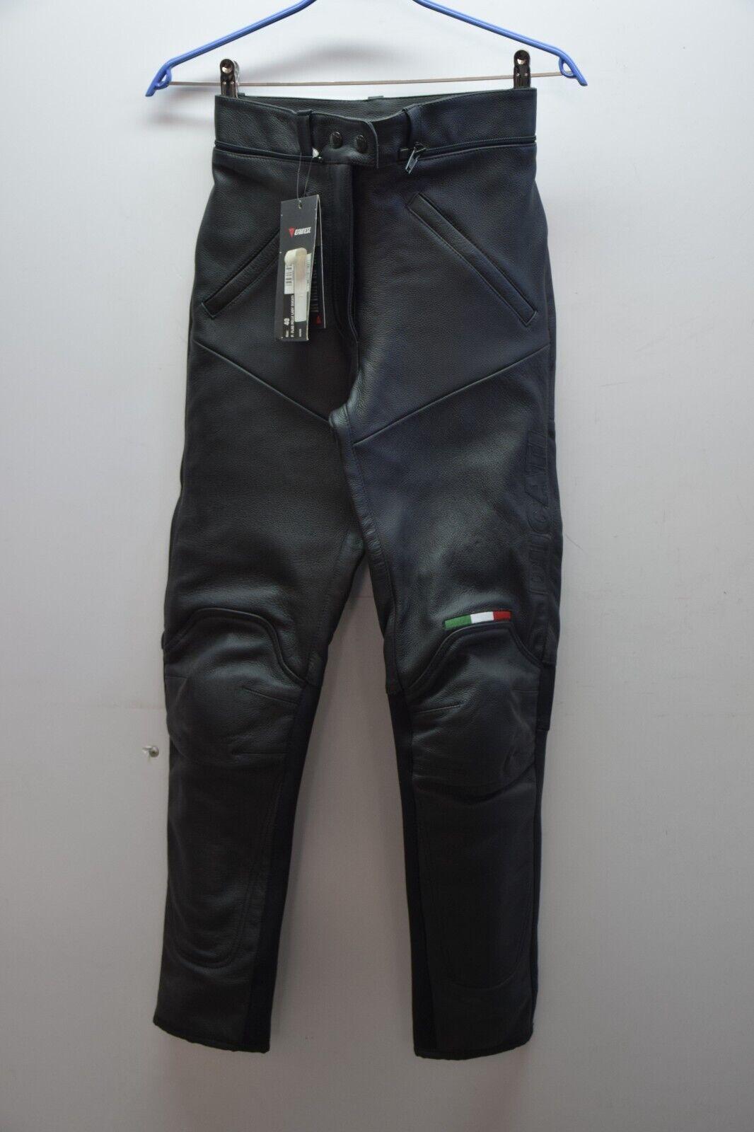 ducati pantaloni in pelle da moto ducati flag lady dainese nero tg. 40 7 - foto 1