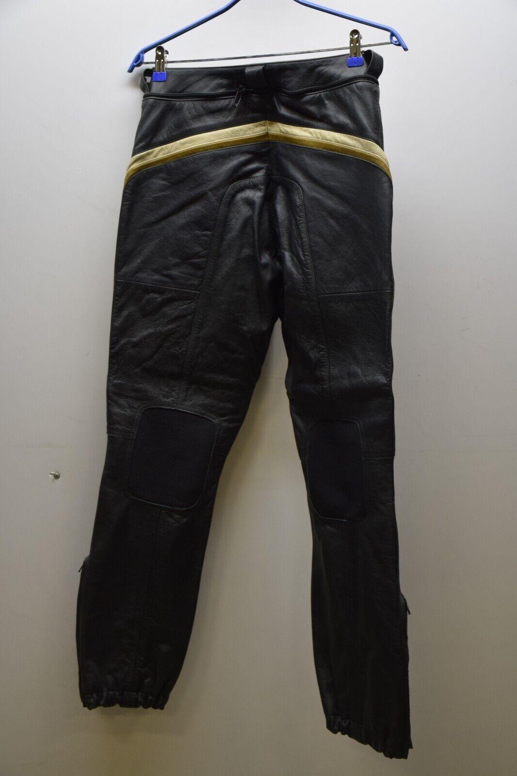 ducati pantalone in pelle da moto old time ducati performance nero panna oro tg 50  10 - foto 2